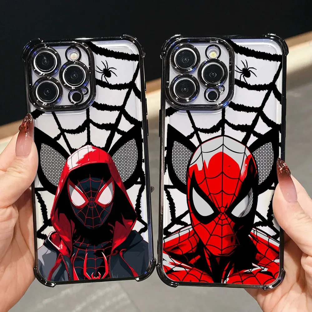 

Marvel Spiderman Miles Morales Heroes Case For iPhone 17E 17 16 Pro 15 14 13 12 11 Pro Max 17 Air 16 E Plus Silicone Phone Cover
