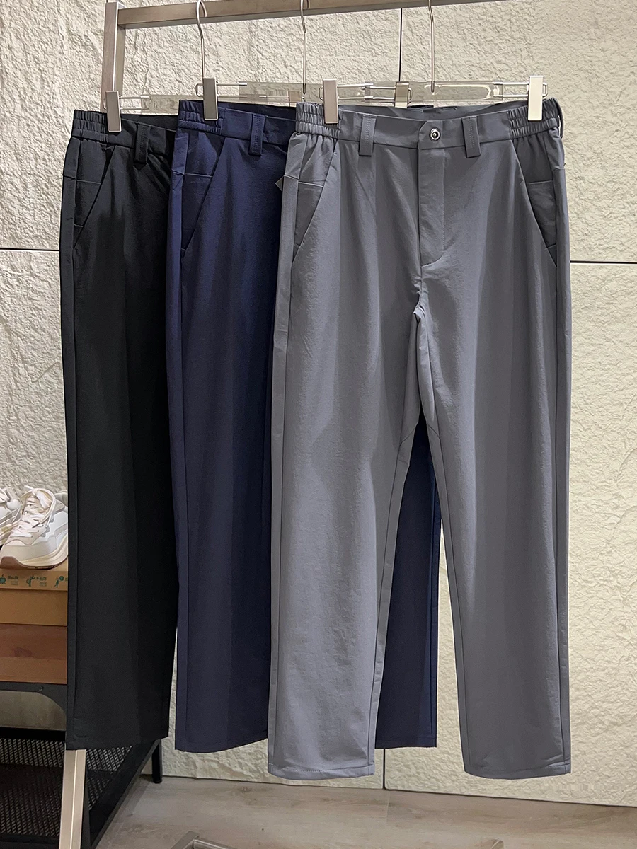 Outdoor Men's Casual Pants Straight Leg Sporty Breathable Tech Fabric Three-Proof Style for Business And Commuting in Autumn