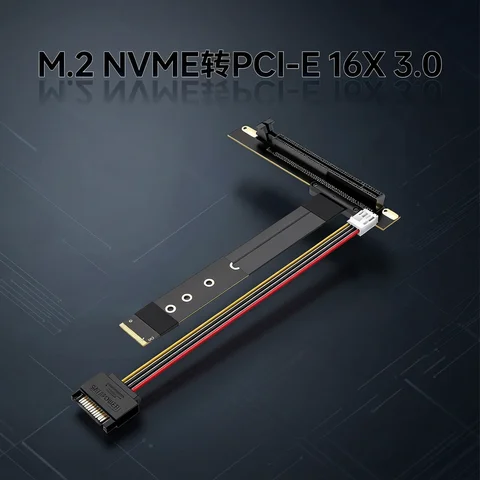 M2 TO PCIE Riser PCIe X16 PCI-E3.0 1x To M.2 NVMe M Key 2280 Riser Card Gen3.0 Cable M2 Key-M PCI-Express Extension Cord X4