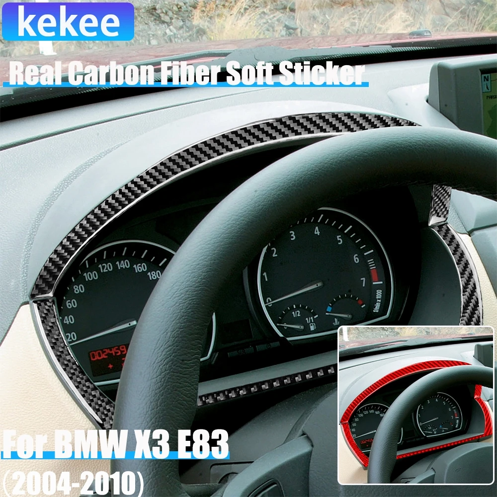 

Real Carbon Fiber Car Accessories Speedometer Set Trim Cover Soft Sticker For BMW X3 E83 2004 2005 2006 2007 2008 2009 2010