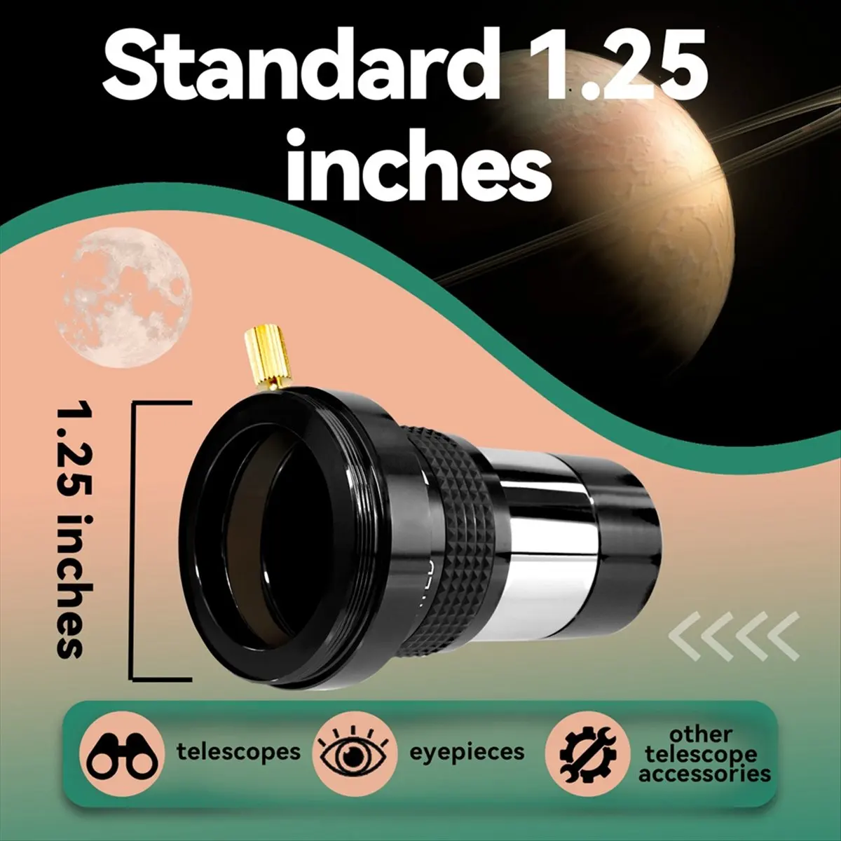 SWXF  SV137 Barlow Lens 2x with M42 Thread Professional Telescope Part 1.25Inch Fully Multi-Coated Astronomical Eyepiece