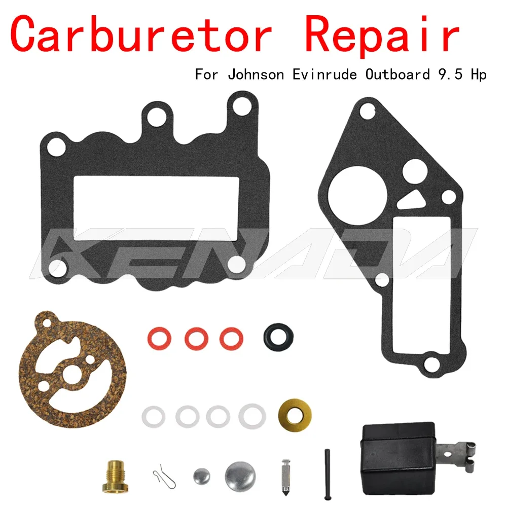 Carburetor Repair Kits For Johnson Evinrude Outboard 9.5 Hp 1964 - 1973 Brp Omc 1964-1973 9 1/2 Hp Carburetor 382048