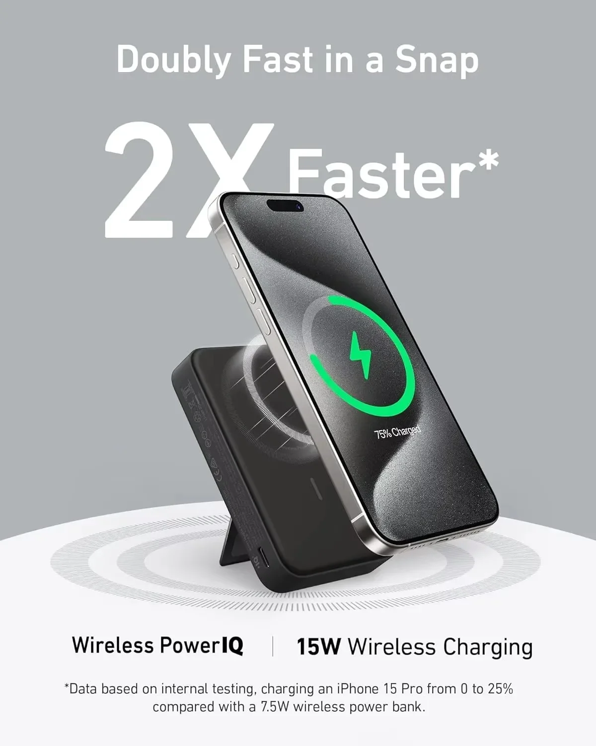 

15W 10000mAh for Anker Power Bank Qi2 Certified Ultra-Fast Portable Charger Battery Pack with Smart Display