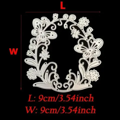 DIY स्क्रैपबुकिंग कार्ड बनाने वाले पेपर क्राफ्ट के लिए 1 पीस तितली फूल अंडाकार फ्रेम मेटल कटिंग डाइज़ 8 best sales तितली मर जाती है - №6