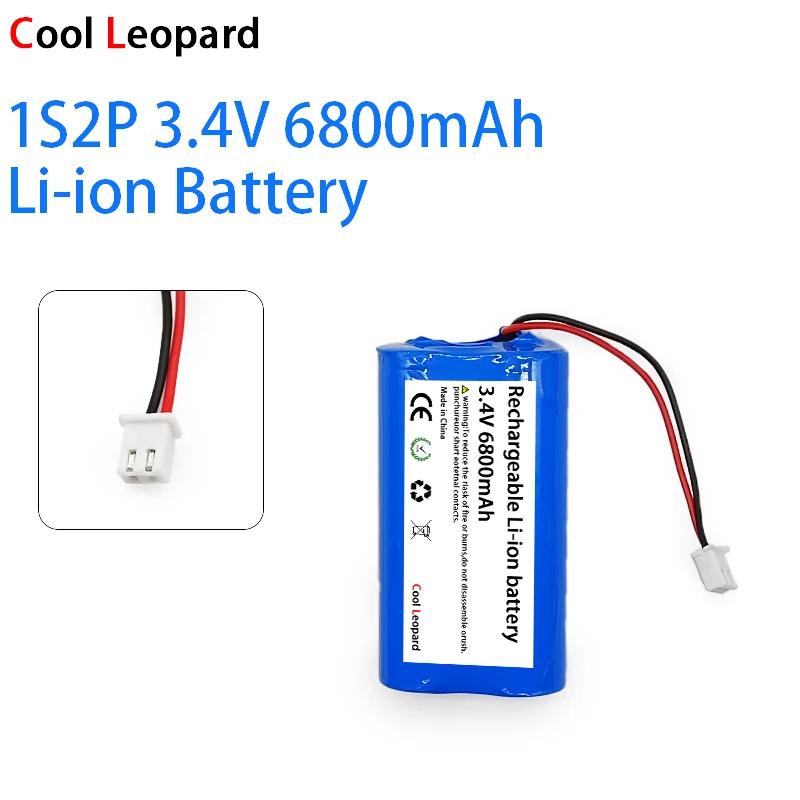 

18650 1S2P 3.4V 6800mAh Li-Ion Battery,For RC Toy Helicopter/Aircraft/Car/Boat/Gun Battery With 2P Plug,Built-in BMS