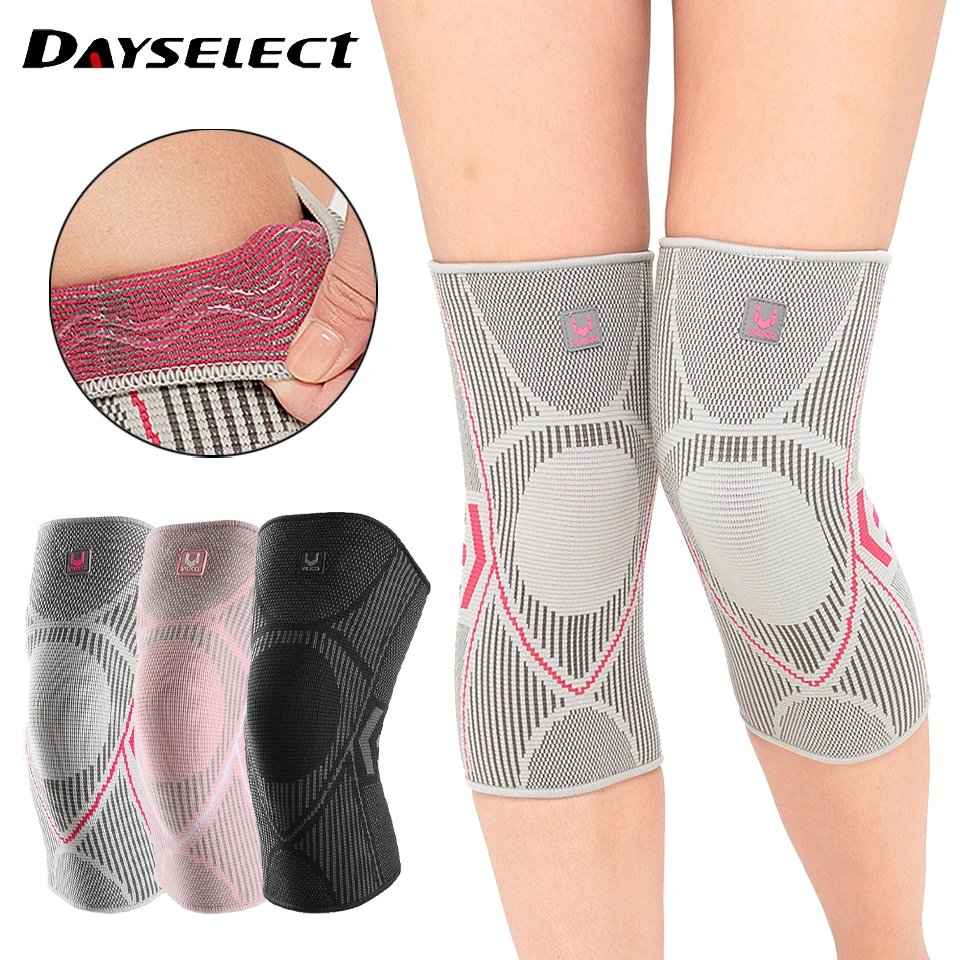 1Pcs Professional Knee Support Compression Knee Sleeve Anti Slip Silicone Knee Braces for Knee Pain Meniscus Tear, ACL, MCL