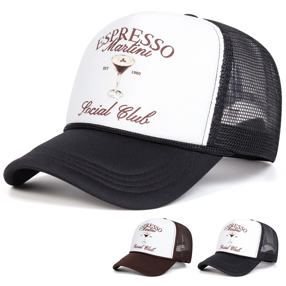 Unisex ESPRESSO MARTINI Letter Printed Baseball Net Caps Spring Autumn Outdoor Adjustable Casual Hats Sunscreen Hat Sports Cap