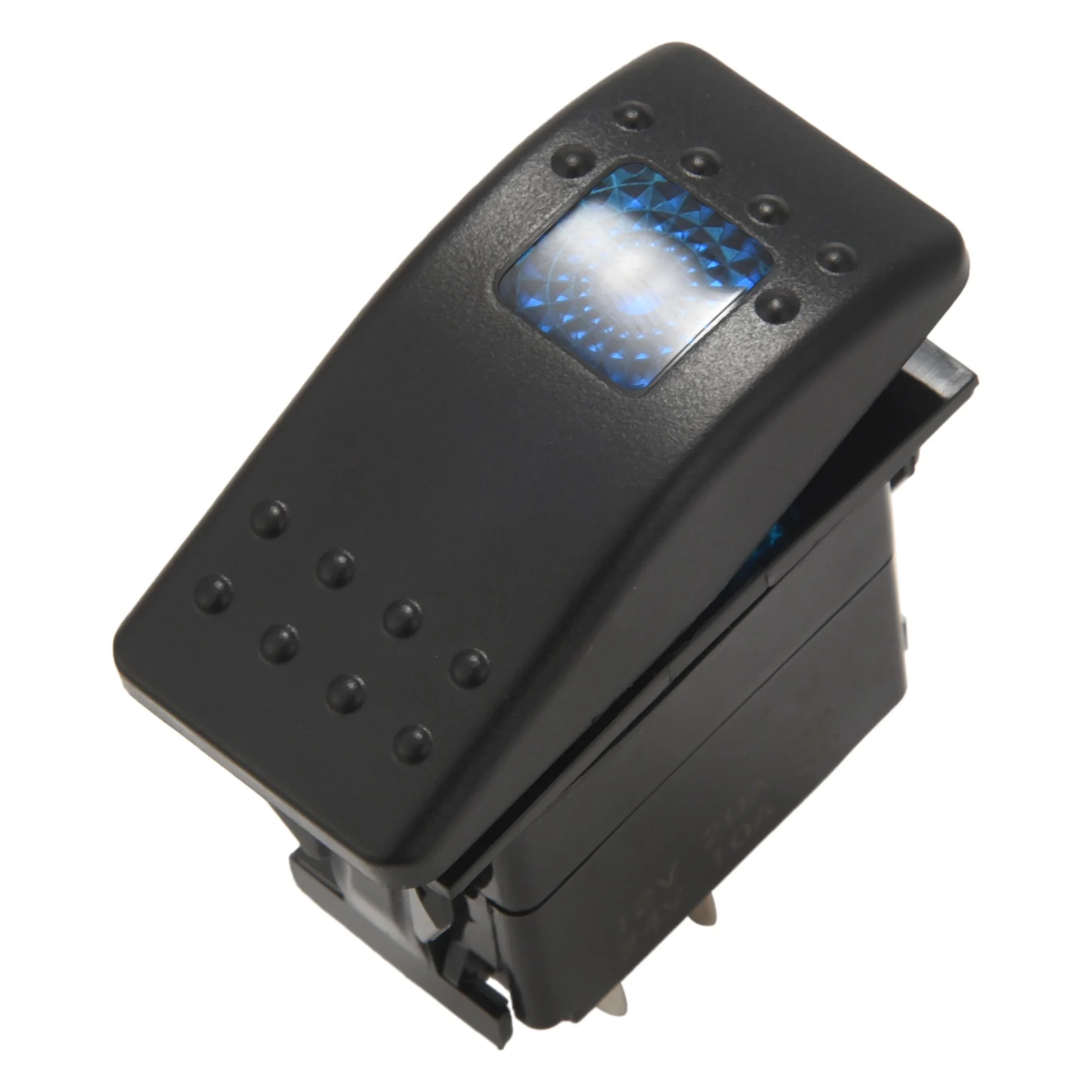 12v 20 Amp Waterproof Blue LED On/off Boat Marine SPST 3P Rocker Switch with Light