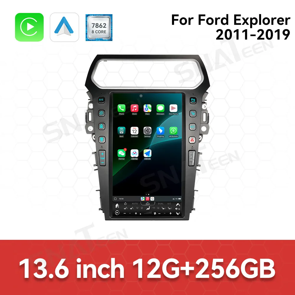 For Ford Explorer 2011-2019 Android14 Smart System 13.6 Inch Touch Screen Wireless CarPlay GPS Car Navigation Car Radio
