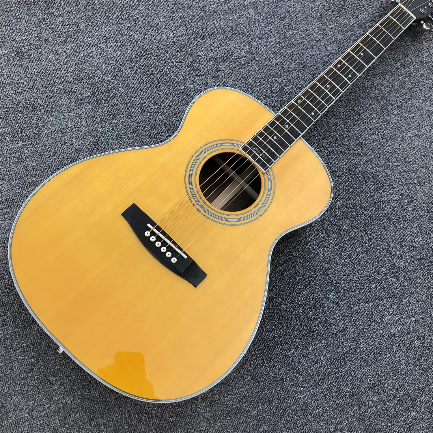 

40 Inches OM42 Series Yellow Spruce Top Acoustic Guitar Rosewood Body Ebony Fingerboard