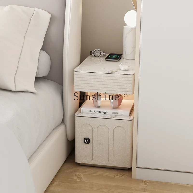 French smart home with stereo anti-theft fingerprint lock bedside locker