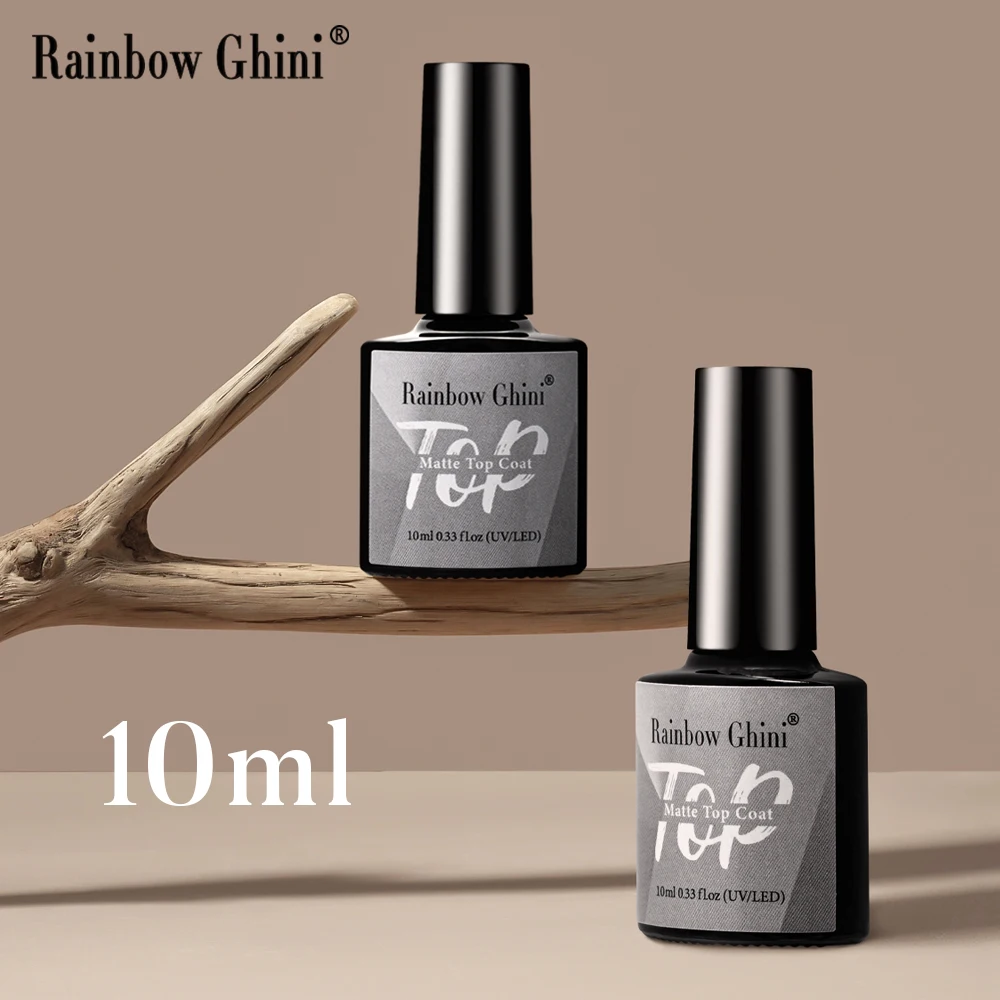 Rainbow Ghini 10ml matte toplaag gel UV Led Nagellak Langdurige Top Coat Matte Top Coat Vernis voor Nail Art Manicure Tool