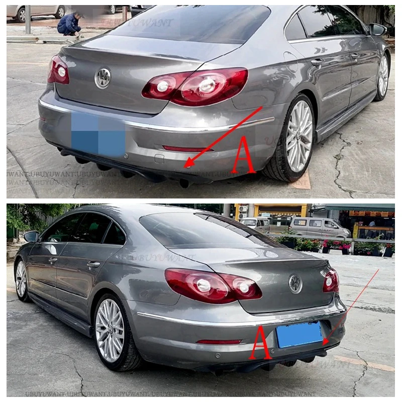 

Цвет углеродного волокна, материал ABS, диффузор заднего бампера, разветвители для CC для Volkswagen Passat CC Sedan 4Door 2009-2012, Стайлинг автомобиля