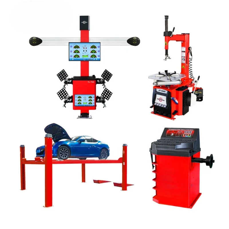 Xinjintuo four-wheel positioning balancing equipment Tire changer wheel balancer combo 3d wheel alignment machine full set