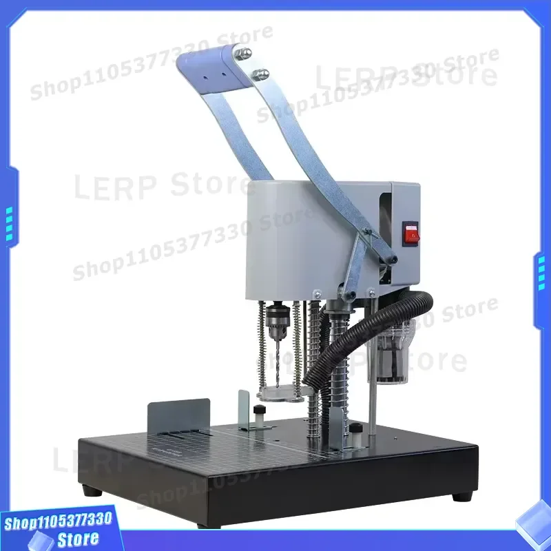 Portable Electric Desktop Paper Hole Punch Drill Machine for Office School Home Use Heavy Duty Binder Perforator Tool Mini