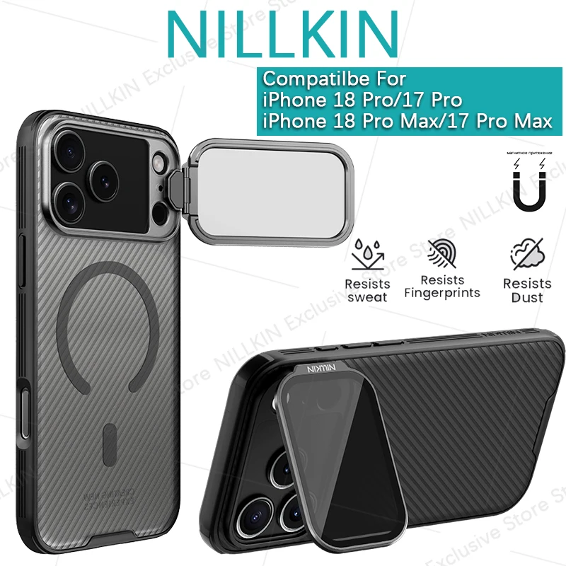Nillkin For iPhone 18 17 Pro Max CamShield Prop Magnetic Case Transparent lens cover bracket, hard phone case protective cover