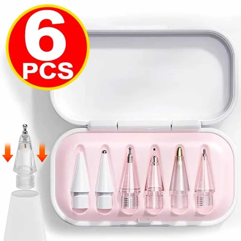 Replacement Pencil Dicas para Apple Pencil, Nibs macios universais, Tablet Pen Tip, iPad Stylus Pen Nib, 1 2 Pro Gen, 6 pcs, 1pc