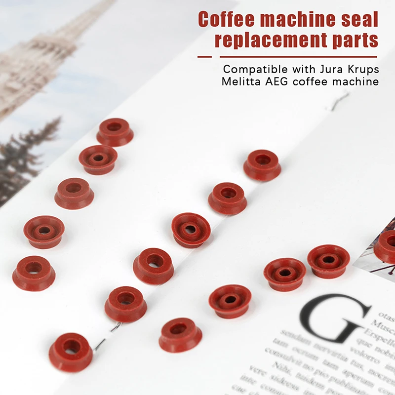 C SI10Pcs Silicone 1.25cm Coffee Maker Sealing Gaskets Compatible With Jura Krups Melitta AEG Coffee Machines Accessories