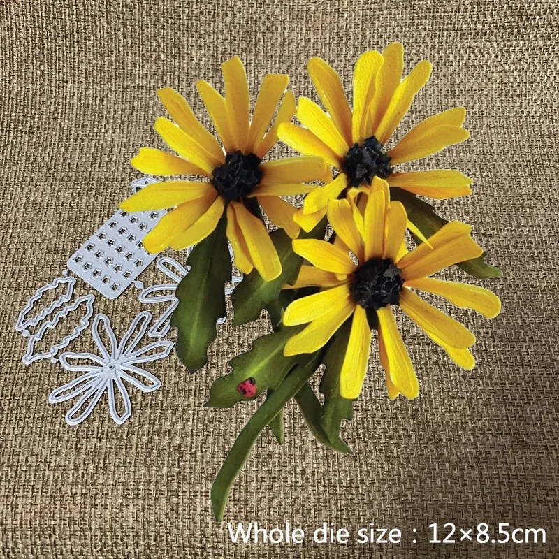 XLDesign Craft Metal Cutting Dies Cut Die Mold Black-Eyed Susan flower Scrapbooking Album Paper Card Craft Embossing Die Cuts