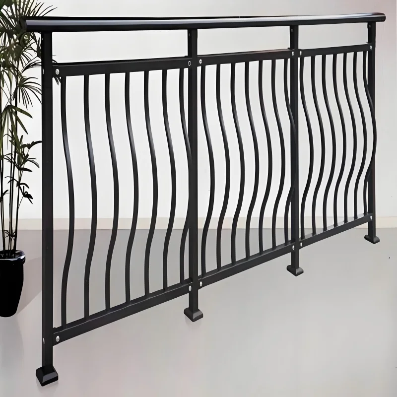 Customization Easy Install Galvanized Pipe Balcony Railings with  Balcony Handrail for Outdoor Terrace Anti-Rust Protection