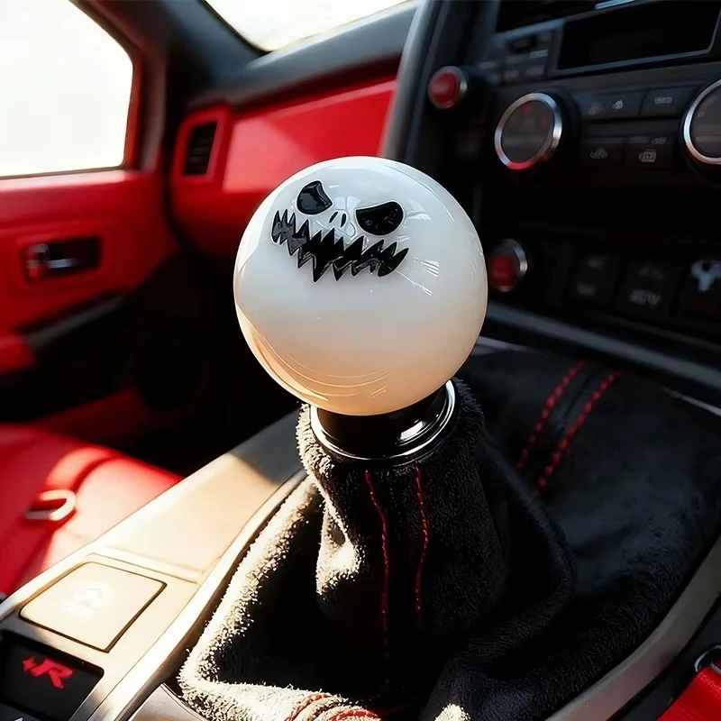 Halloween JDM Style Universal Round Car Gear Shift Knob Manual Transmission Shifter Lever Headle Comes With Three Adapter
