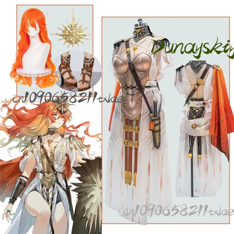 Augusta ‌ Wuthering Waves ‌ Mädchen Frauen Cosplay Kostüme Perücke Beitritt Schuhe Coole Göttin Sexy Lolita 3D Jirai Kei Halloween