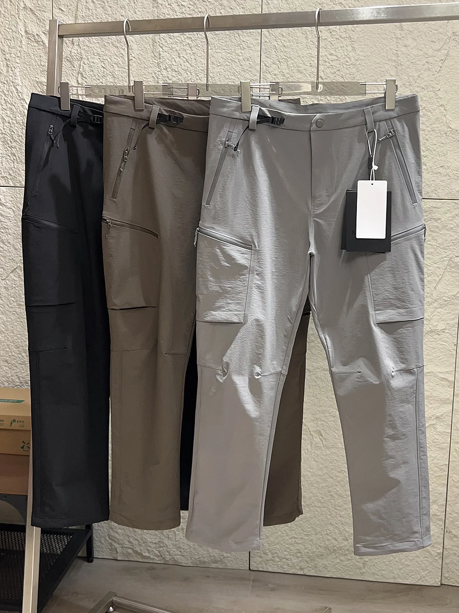 

Mens Outdoor Workwear Pants Multiple Pockets Sporty Casual Long Trousers Wear Resistant Water Repellent Urban Style Autumn