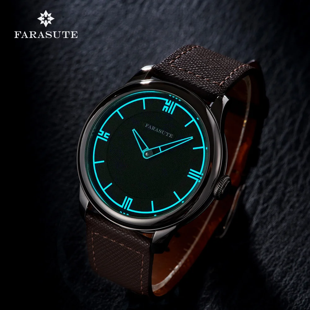 FARASUTE 40mm Manual Mechanical Watch Men Sapphire Glass 80 Hours Power Reserve Swiss Super Luminous Wristwatch Reloj Hombre