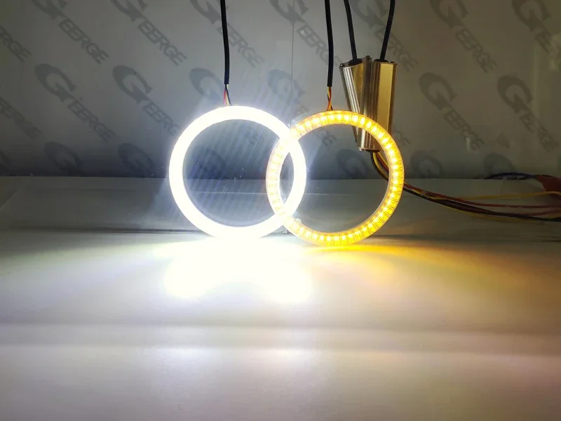 For Toyota Soarer Z30 Lexus SC300 SC400 1992 - 2001 Ultra Bright A/W Switchback DRL Turn Signal SMD LED Angel Eyes Halo Rings