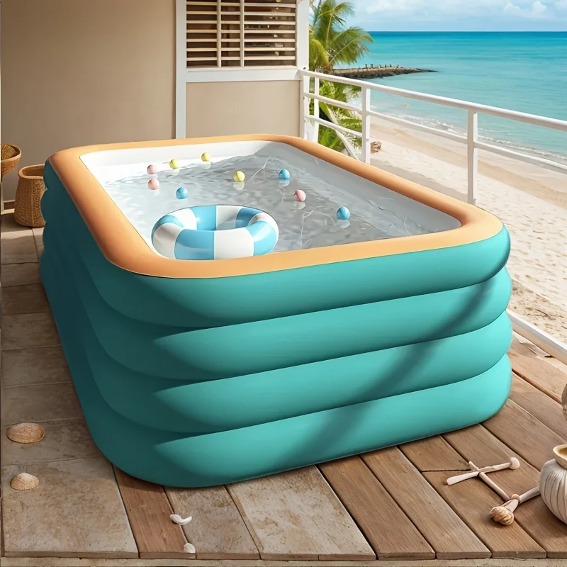 حمام سباحة قابل للنفخ في الهواء الطلق حوض استحمام PVC حديقة سميكة حمام سباحة للبالغين والأطفال الصيف حفلة مائية حديقة الفناء الخلفي