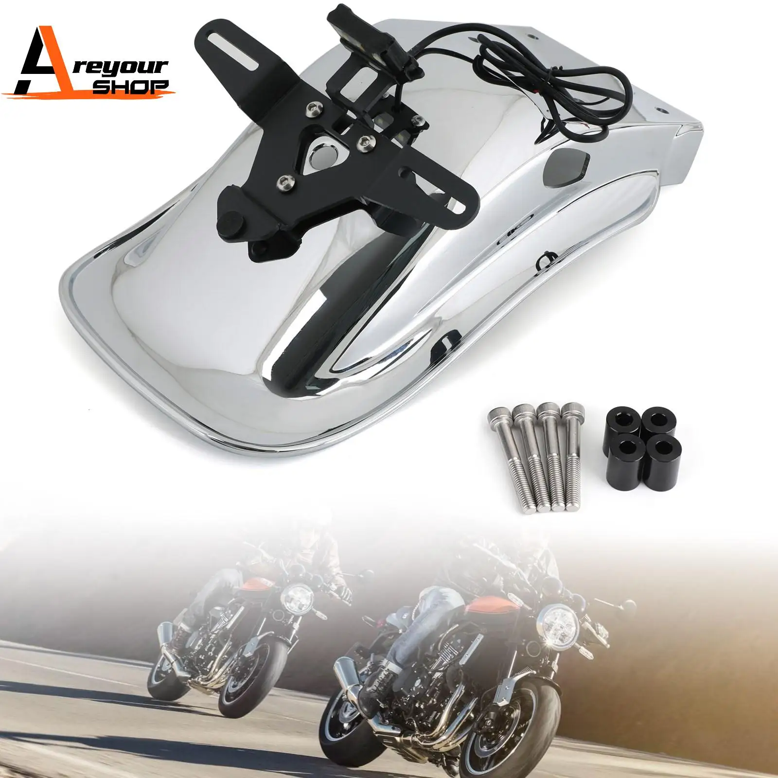 

Motorcycle Rear Fender Mudguard for Kawasaki Z900 RS Z900RS Cafe 18-22 Chrome