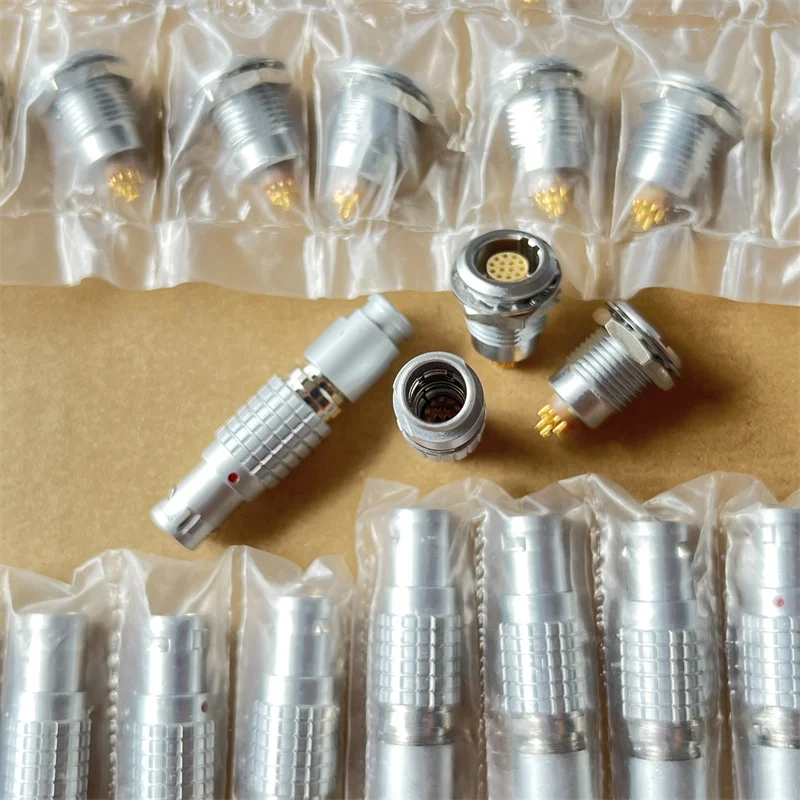 Compatible LEMO EGG.1B.314 14-Pin FGG.1B.314 Push-Pull Self-Locking Aviation Plug Connector,