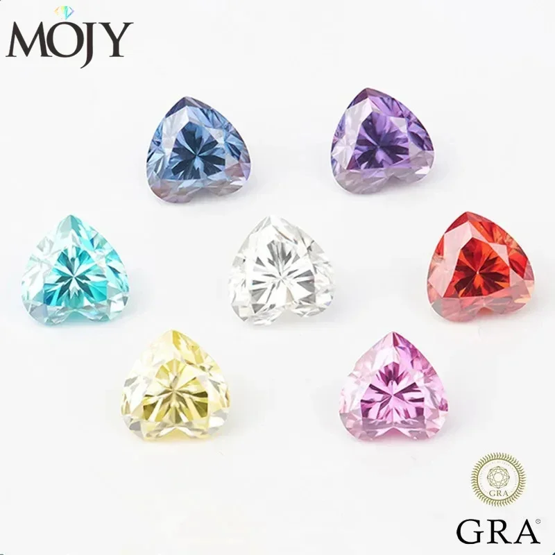 

MOJY Colourful Gesmtone Loose Moissanite Stone Many Shapes Pass Diamond Tester Diamond DIY Jewelry Making with GRA Certificate