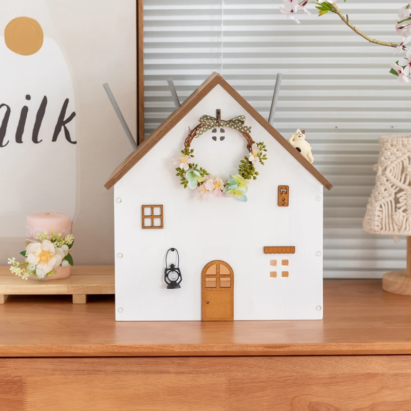 Creative Cartoon Wireless Router Storage Box Hollow Wall Mounted WiFi Set Top Box Organizer for Home Broadband Dustproof Decor