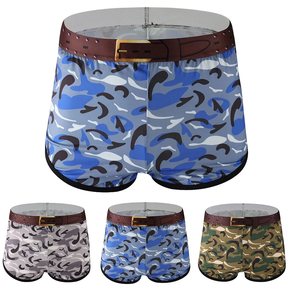 

Men Underwear Camouflage Printing Sexy Lingerie Soft Boxer Shorts Men's Panties Breathable Trunks Home Short Pant Underpants Men