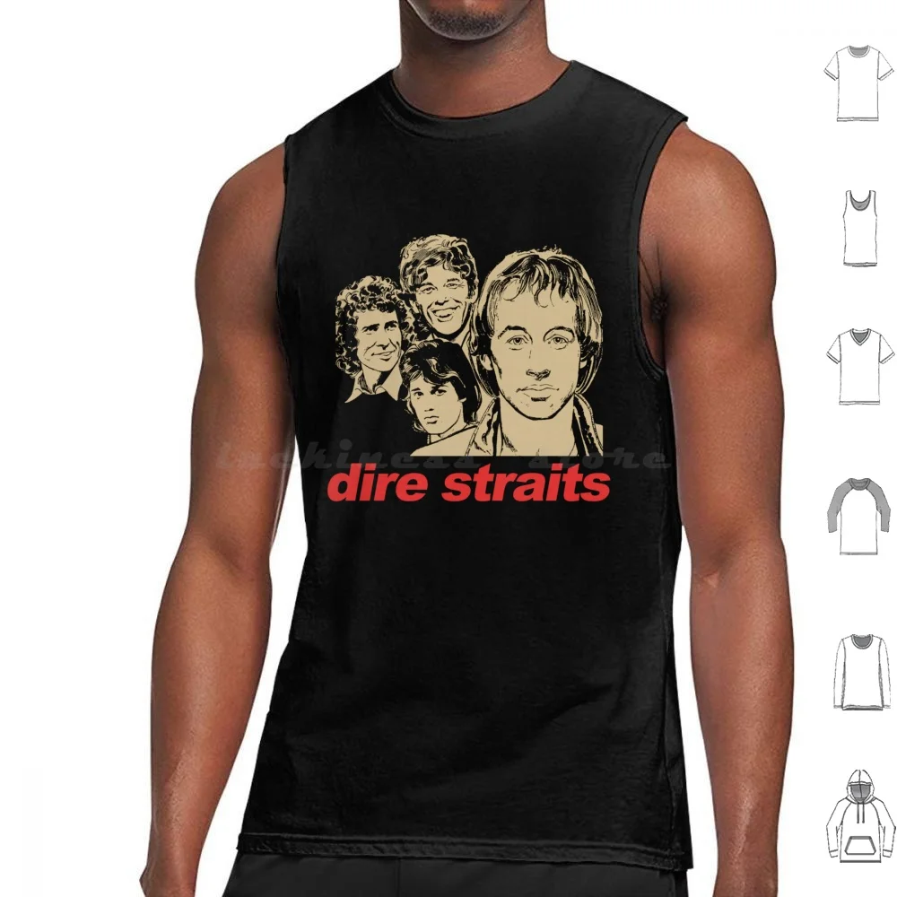 Banda Dire Straits Camiseta Esencial Tank Tops Vest Sleeveless Dire Straits Straits Dire Music Retro Vintage Band