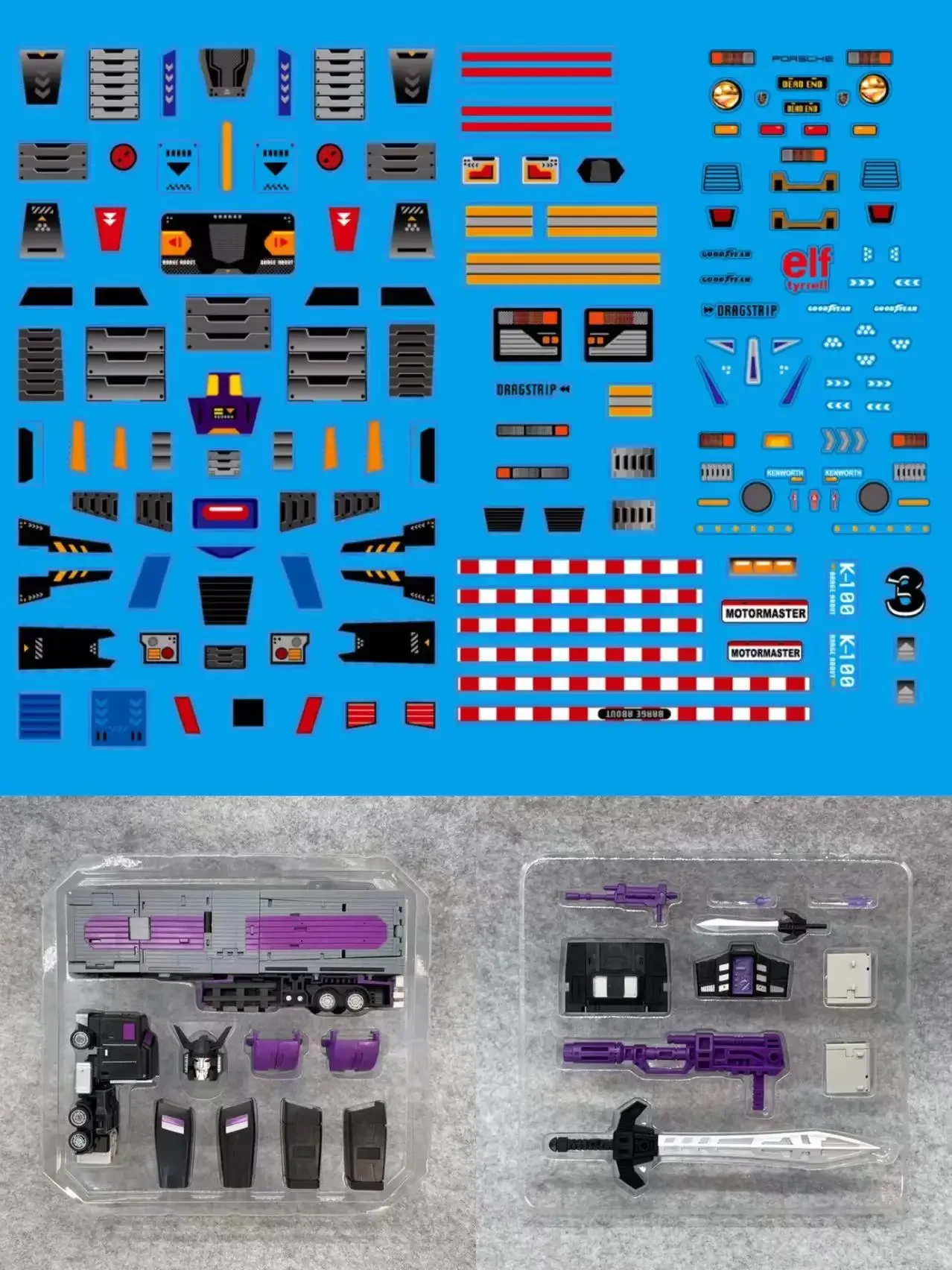 Tira de arrastre 5 en 1 para niño, juguete de Deadend Motormaster, BW001, BW002, BW003, Menasor, avería, Wildrider