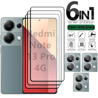 6-in-1 For Redmi Note 13 Pro 4G Glass Xiaomi Redmi Note 13 Pro 4G Glass Full 9H Screen Protector Redmi Note 13 Pro 4G Lens Glass