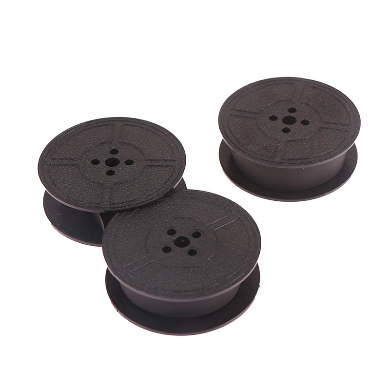 【F】1Pc Single/Double Circle Typewriter Ribbon Twin Spool Typewriter Ribbon Black Twin Spool Replacement Pack For Typewriter