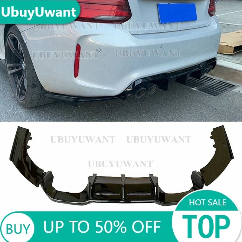 

3 PCS Car Rear Bumper Lip Diffuser Spoiler Side Splitters Apron Flaps For BMW M2 F87 M2C Competion 2016-2020 Rear Diffuser Lip