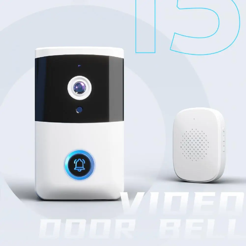 Video Doorbell Wireless Video Doorbell with Night Vision Camera Two-way Audio Wifi Control for Home Security Rechargeable