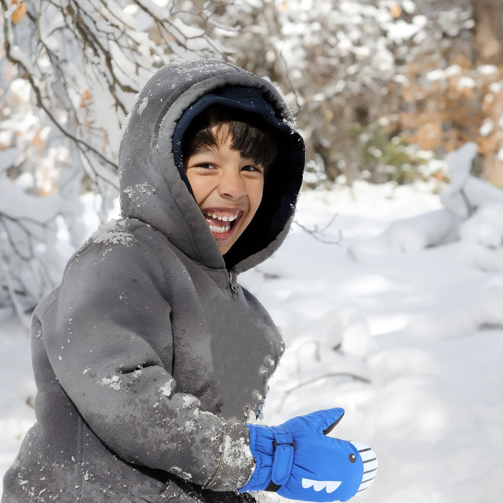 2 pezzi guanti da sci per bambini guanti invernali per ragazzi ragazze giovani caldi impermeabili modello cartone animato materiale spesso durata