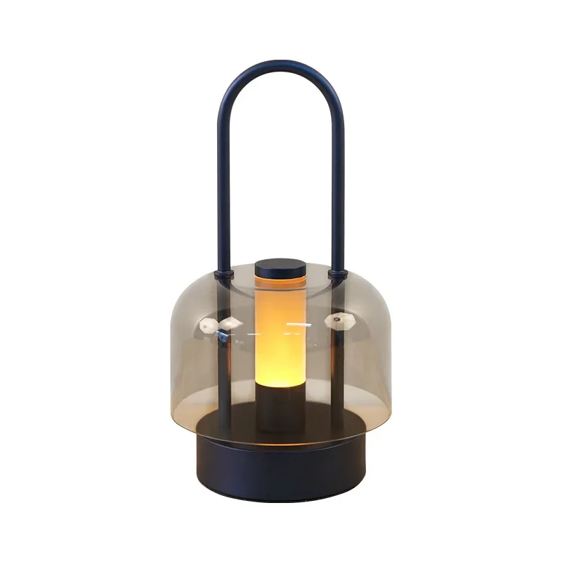 Creative touch decorative light Internet celebrity mushroom desk lamp Type-C charging three-color stepless dimming night light