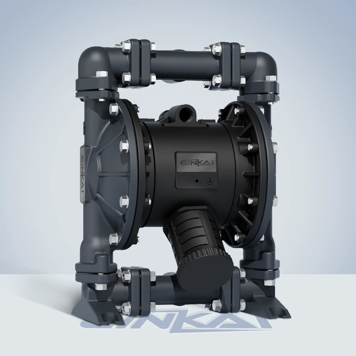 GK 1 Inch 25mm Air Operated Diaphragm Pump Aluminum Alloy Pneumatic Pump Sump Pump Water Treatment Factory Direct