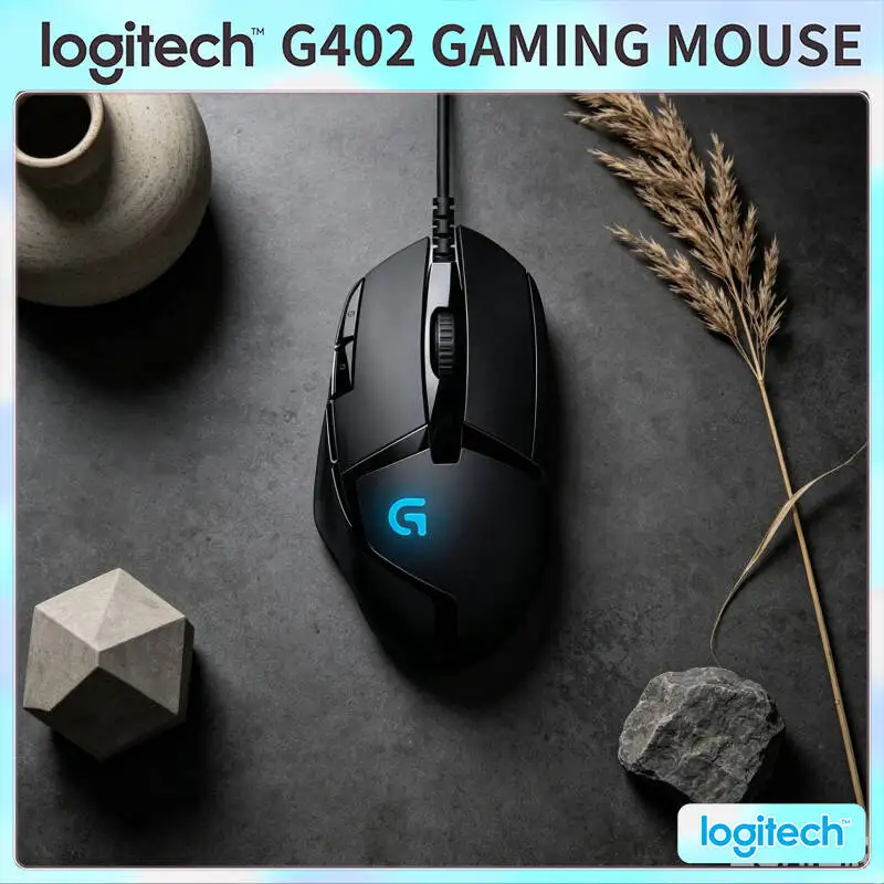 Souris de jeu Logitech G402, capteur Delta Zero, 8 boutons programmables, poignées antidérapantes pour un jeu compétitif
