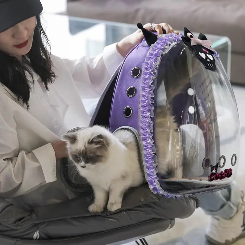 Hot Sanrios Go Out Pet Space Capsule Backpack Kawaii Hello Kitty Cartoon Cute Portable Cat Dog Pet Backpack Fashion New Style