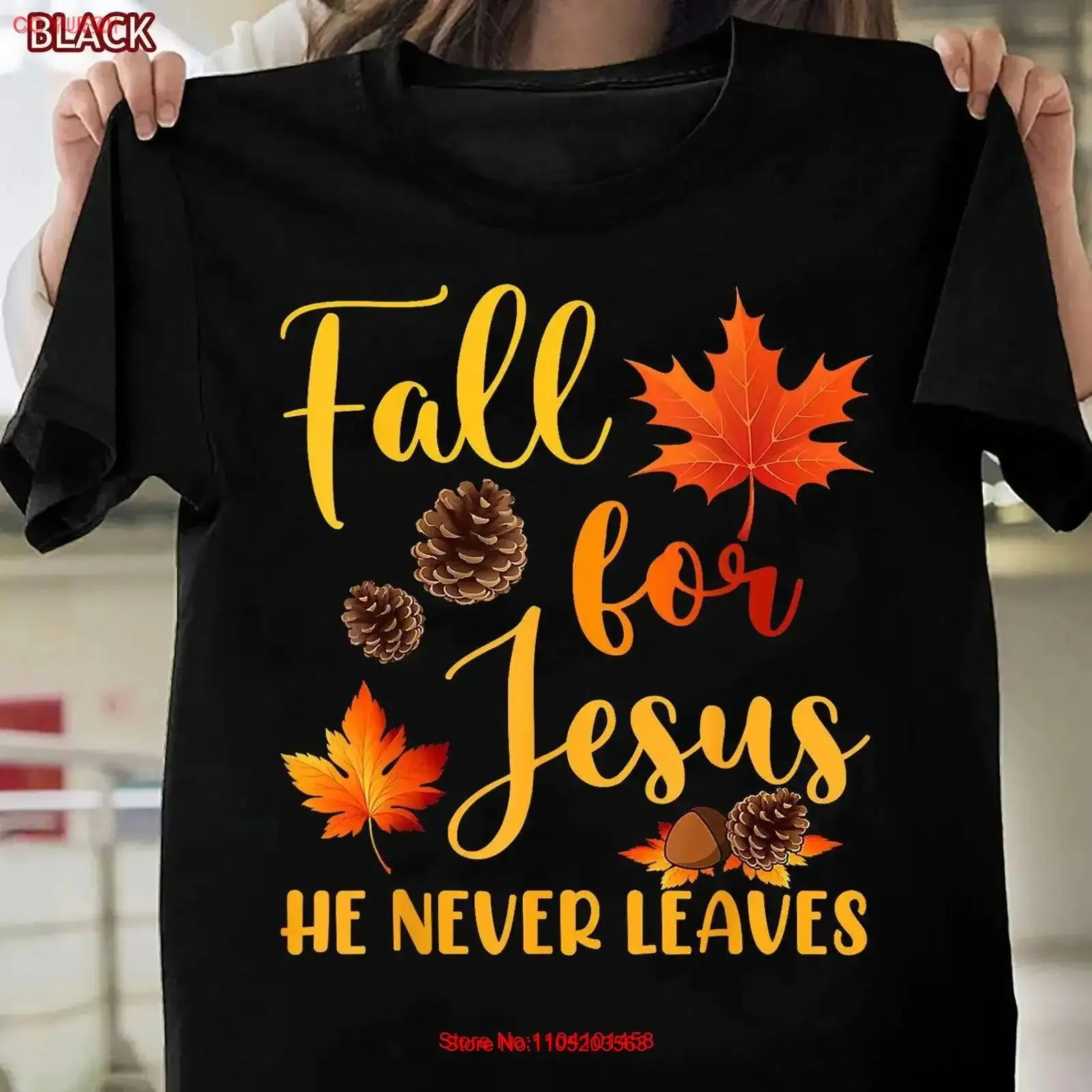 Fall For Jesus Autumn Christian T Shirt Faith Thanksgiving vintage Washed Casual Stylish Versatile homme Soft