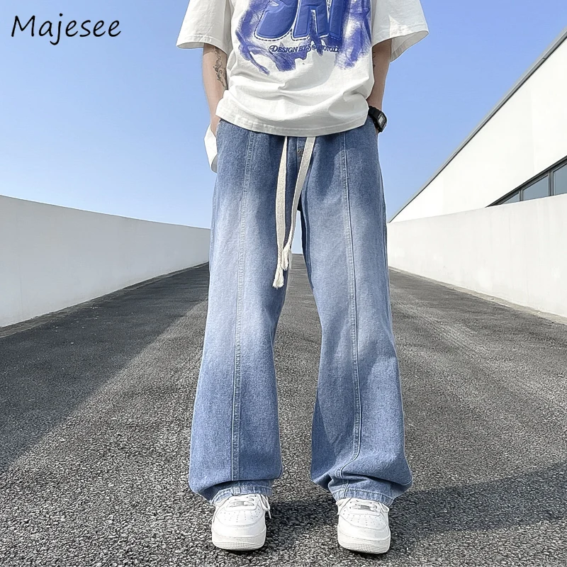 

Baggy Jeans for Men Teens College Korean Fashion American Vintage Hip Hop Y2k Jean All-match Streetwear Straight High Street Ins