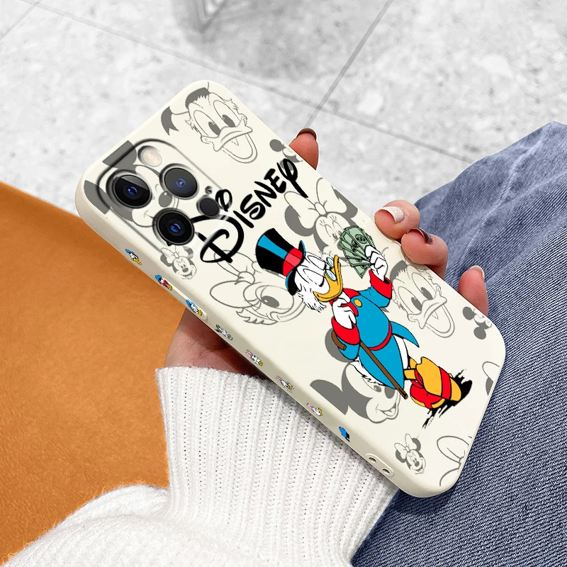 Scrooge McDuck Cool Liquid Left Rope For Apple iPhone 15 14 13 12 11 XS XR X 8 7 SE Pro Max Plus Mini Cover Phone Case