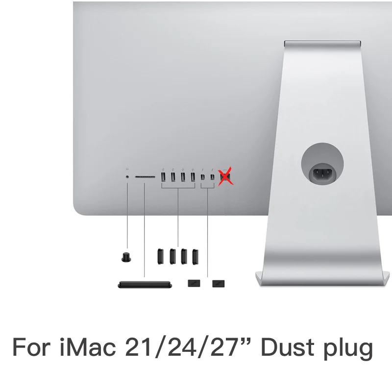 

Силиконовая противопылевая заглушка для Apple iMac 24 дюйма 27 дюймов 21 дюйм imac pro компьютерная Проводная заглушка пылезащитные аксессуары